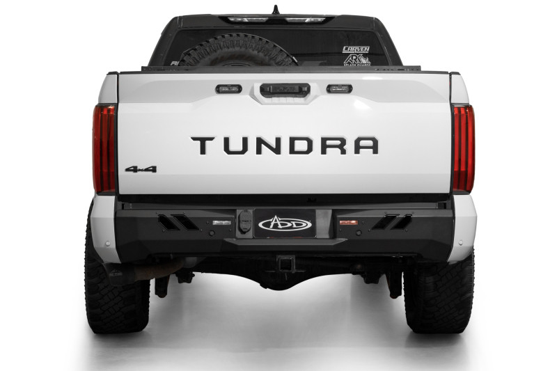 Addictive Desert Designs 2022+ Toyota Tundra Black Label Rr Bumper - Hammer Blk w/ Satin Blk Panels - R76020NA0103 Photo - Close Up