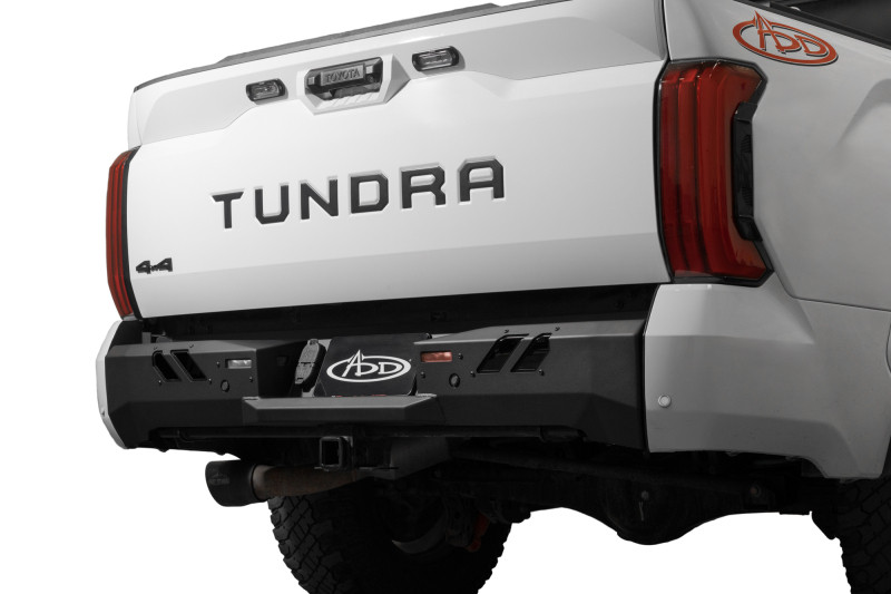 Addictive Desert Designs 2022+ Toyota Tundra Black Label Rr Bumper - Hammer Blk w/ Satin Blk Panels - R76020NA0103 Photo - Close Up