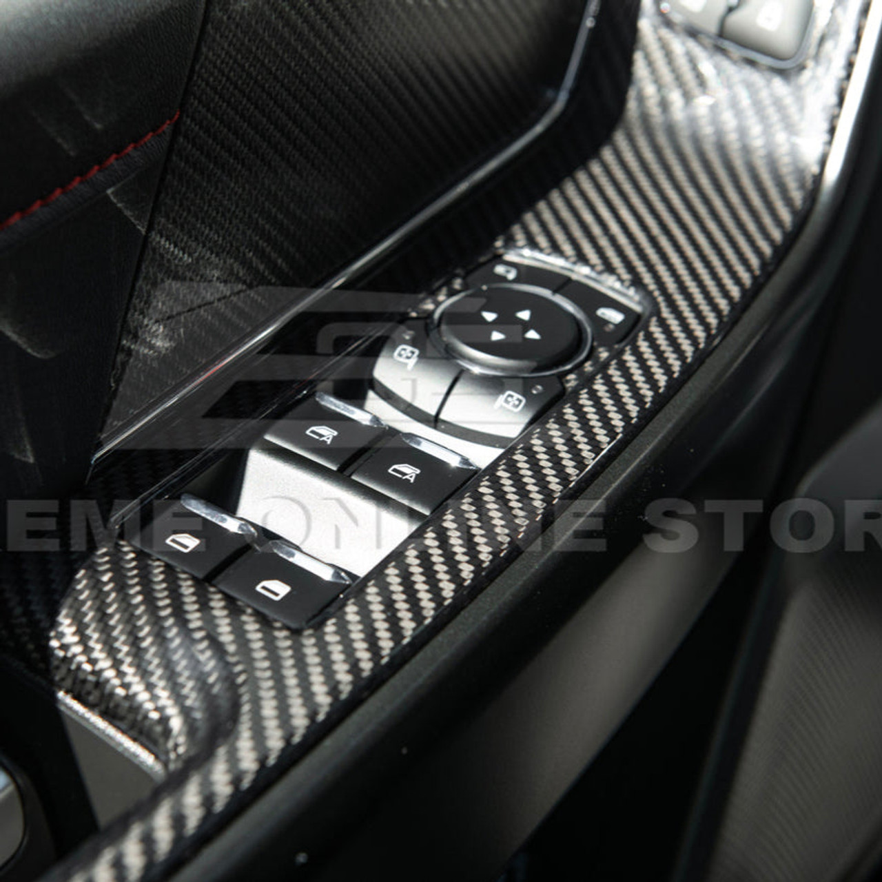EOS Carbon Fiber Window Switch Covers - 2021+ Ford F-150 & Raptor