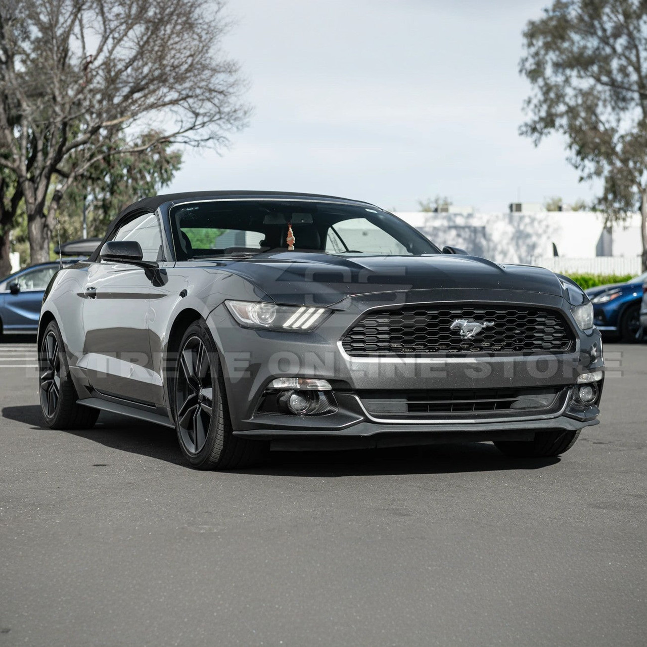EOS Carbon Fiber Fog Light Bezels - 15-17 Ford Mustang (FOG-1108-BKCF)
