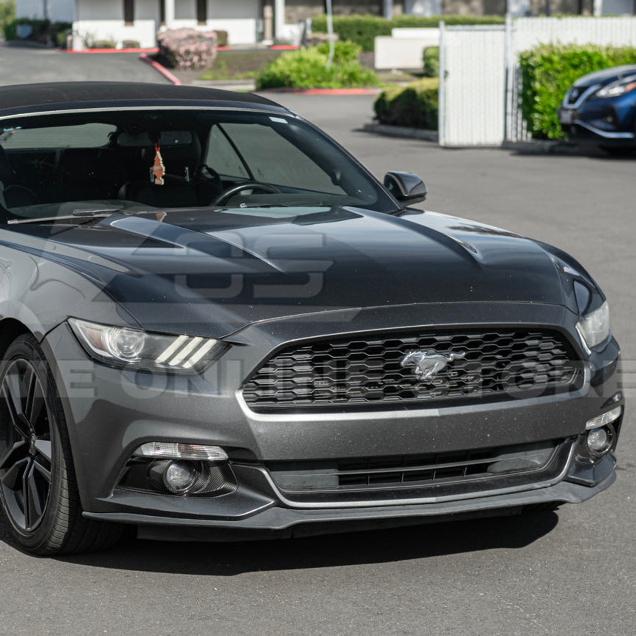 EOS Carbon Fiber Fog Light Bezels - 15-17 Ford Mustang (FOG-1108-BKCF)