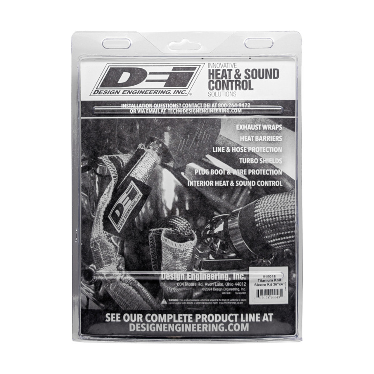 DEI Titanium 4in Knit Exhaust Sleeve - 36in - 10048