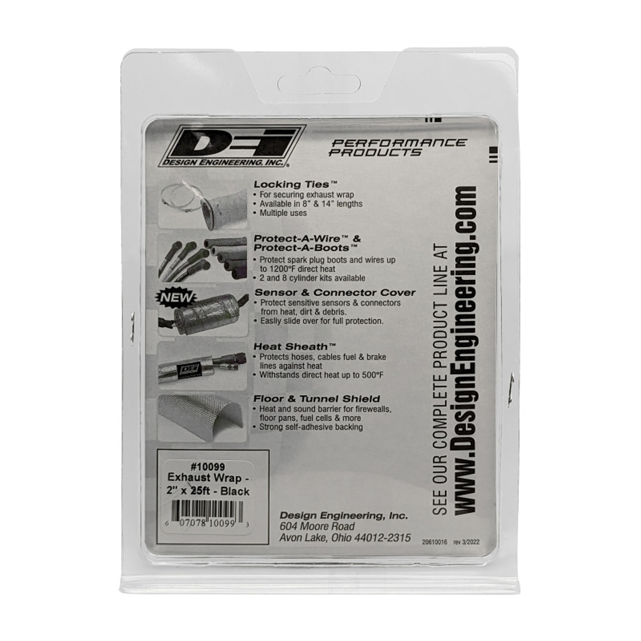 DEI Exhaust Wrap 2in x 25ft - Black - 10099