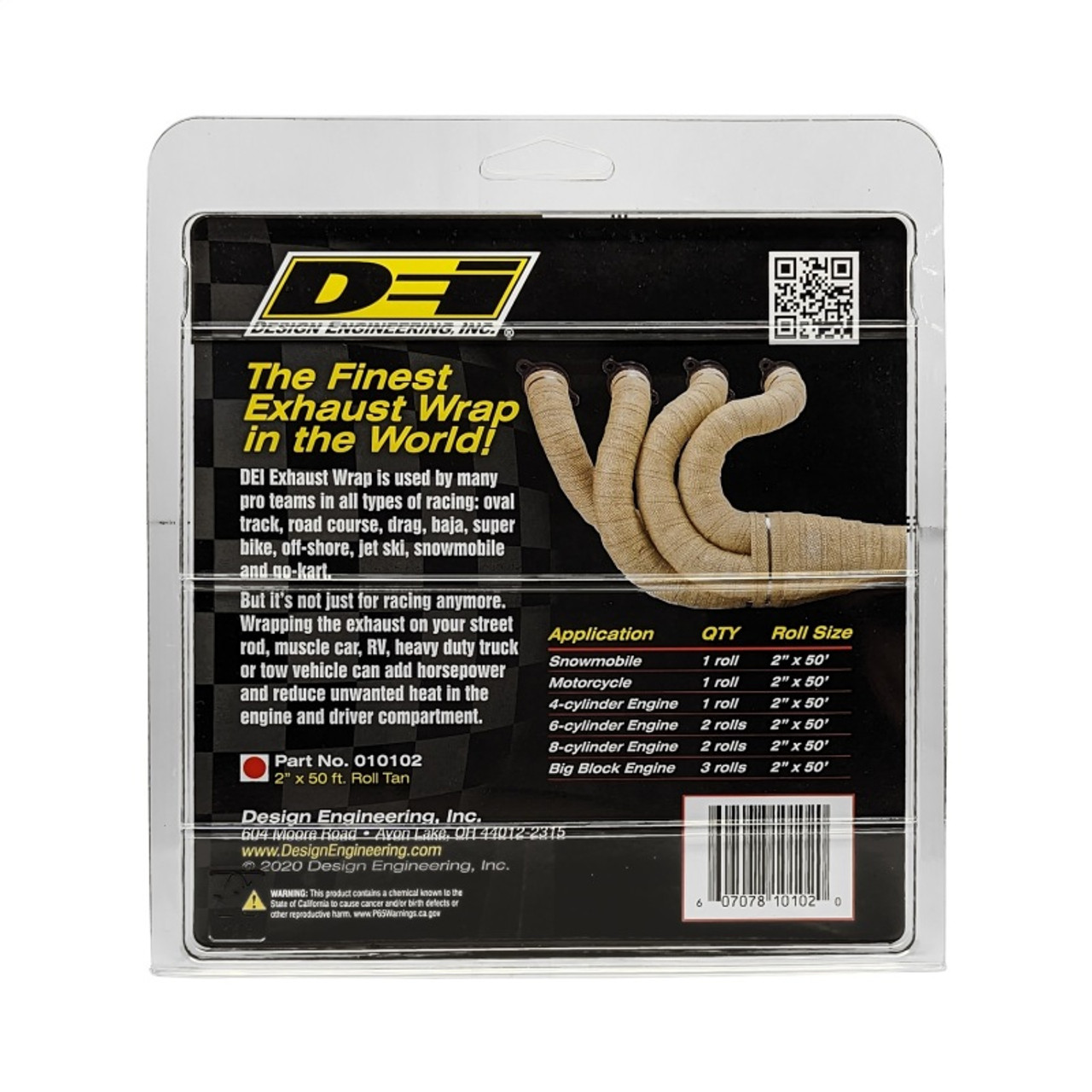 DEI Exhaust Wrap 2in x 50ft - Tan - 10102