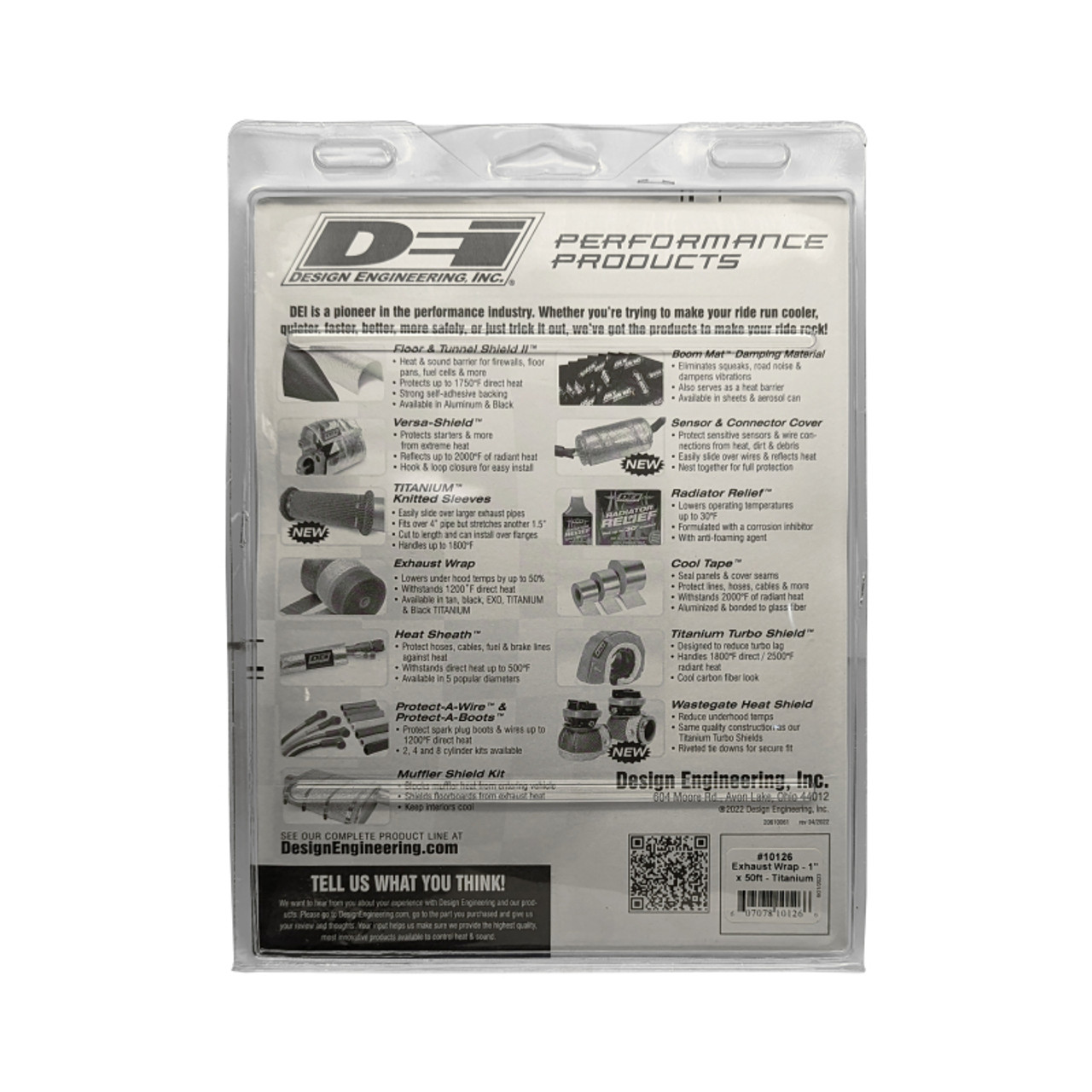 DEI Exhaust Wrap 1in x 50ft - Titanium - 10126