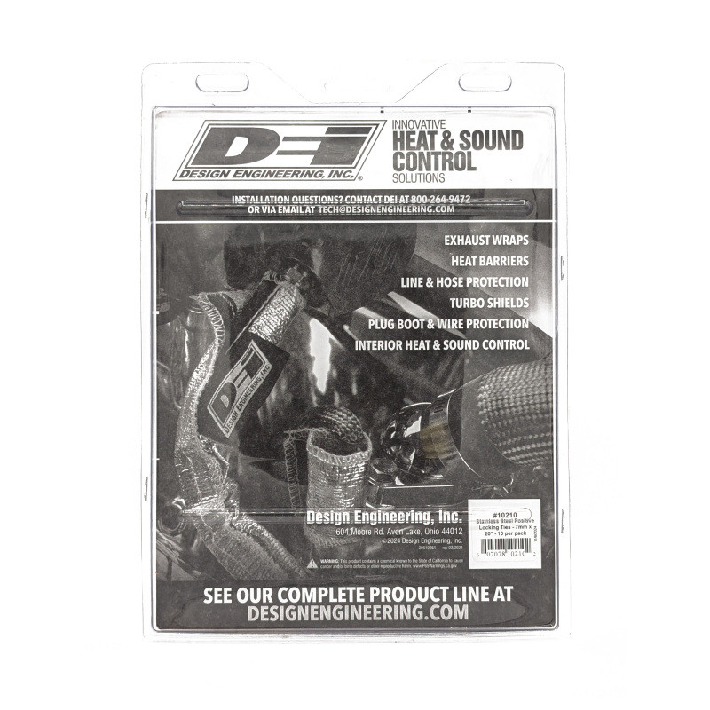 DEI Stainless Steel Positive Locking Tie 1/4in (7mm) x 20in - 10 per pack - 10210