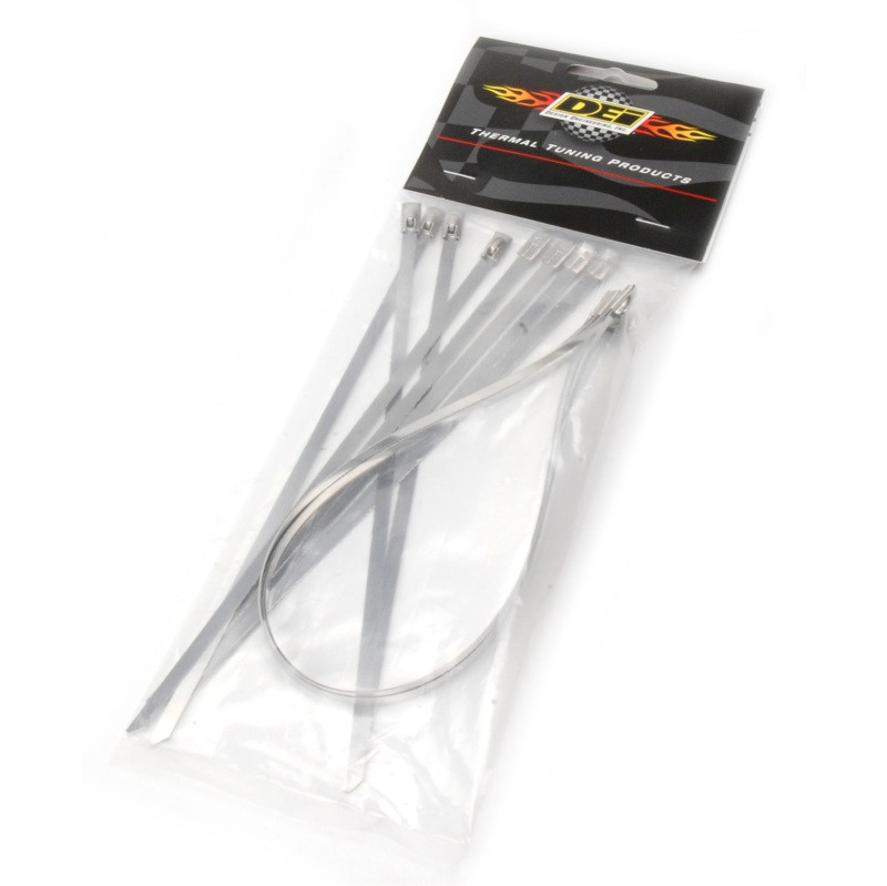 DEI Stainless Steel Positive Locking Tie Eight 1/4in (7mm) x 9in and Four 7mm x 20in - 10216