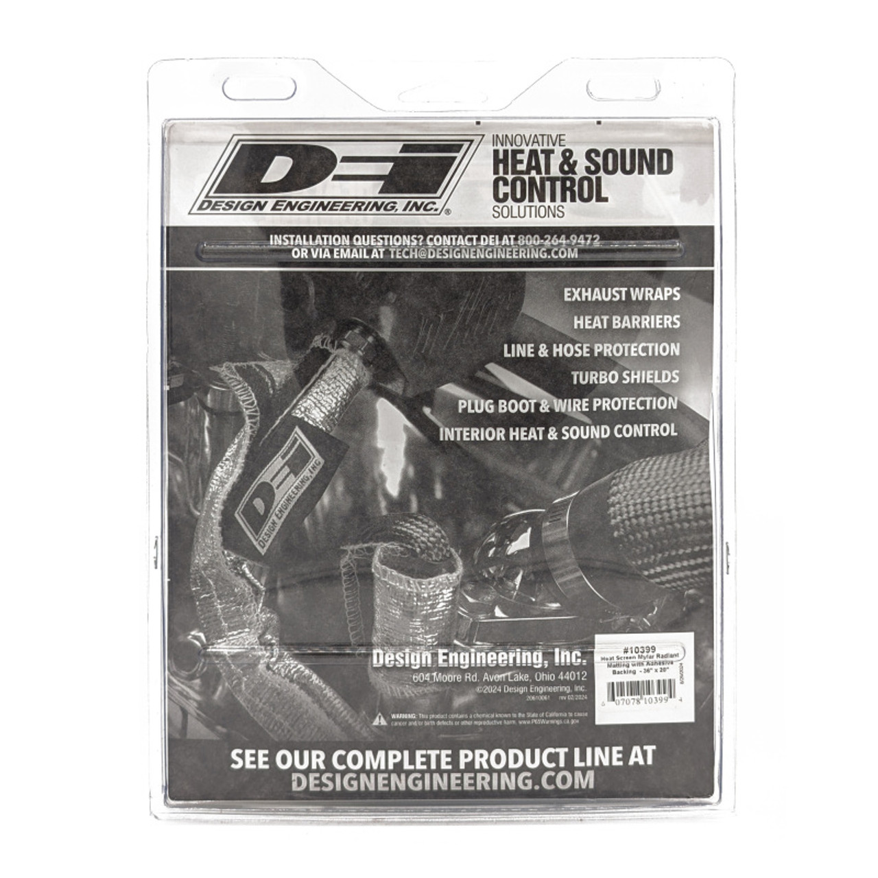DEI Heat Screen 36in x 20in - Mylar Radiant Glass Fiber Matting w/Adhesive Backing - 10399
