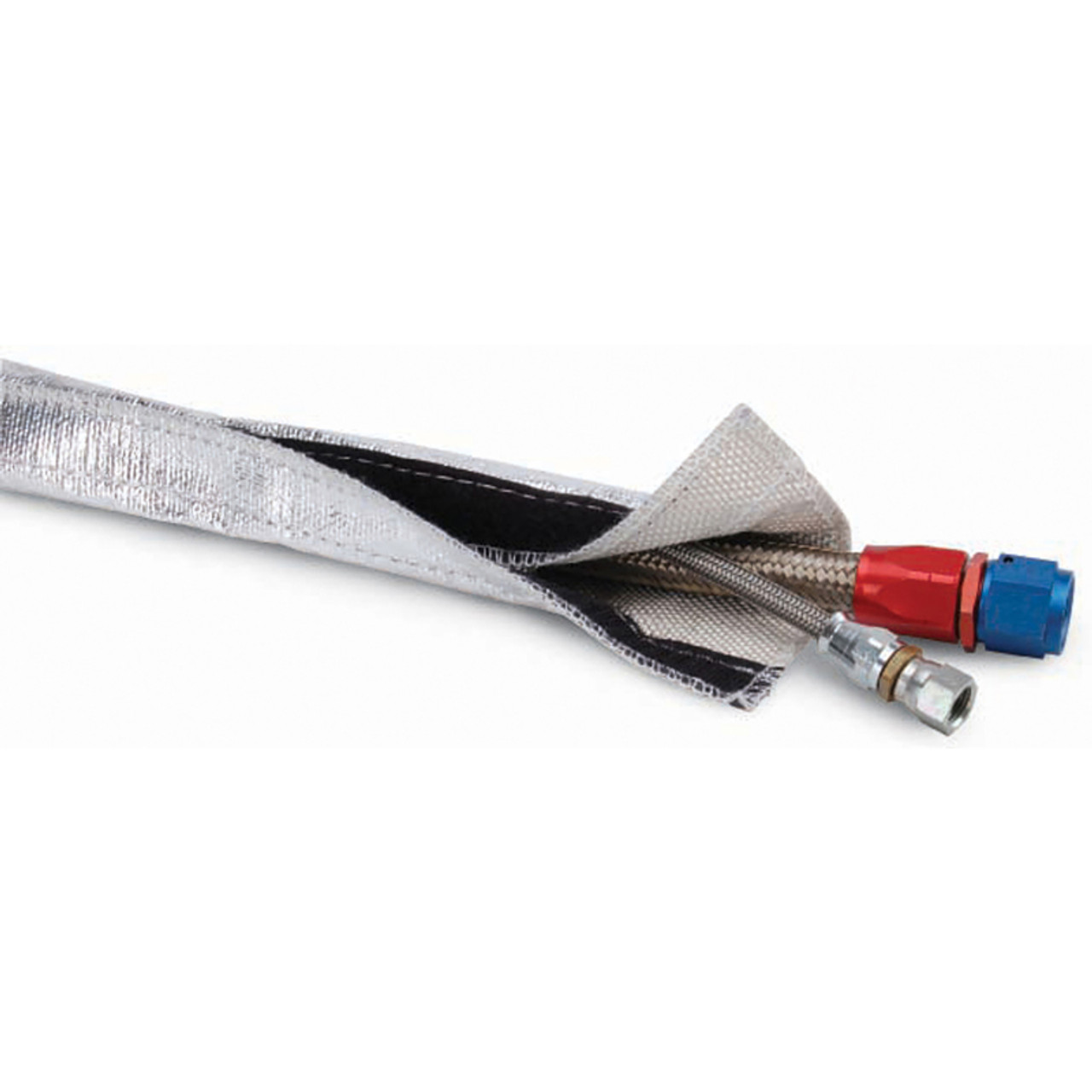DEI Heat Shroud 1in I.D. x 3ft - Aluminized Sleeving - Hook and Loop Edge - 10405