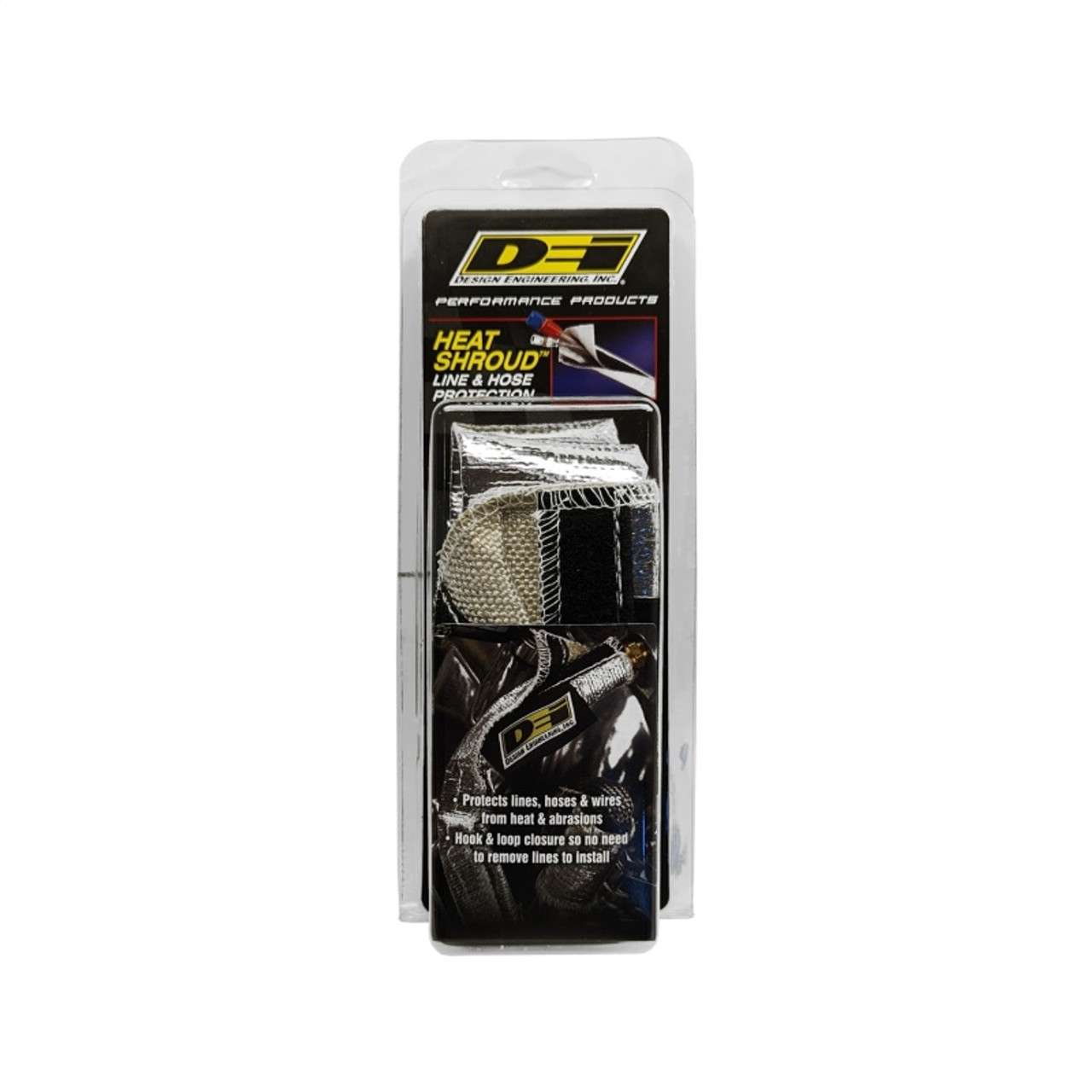 DEI Heat Shroud 1in I.D. x 3ft - Aluminized Sleeving - Hook and Loop Edge - 10405