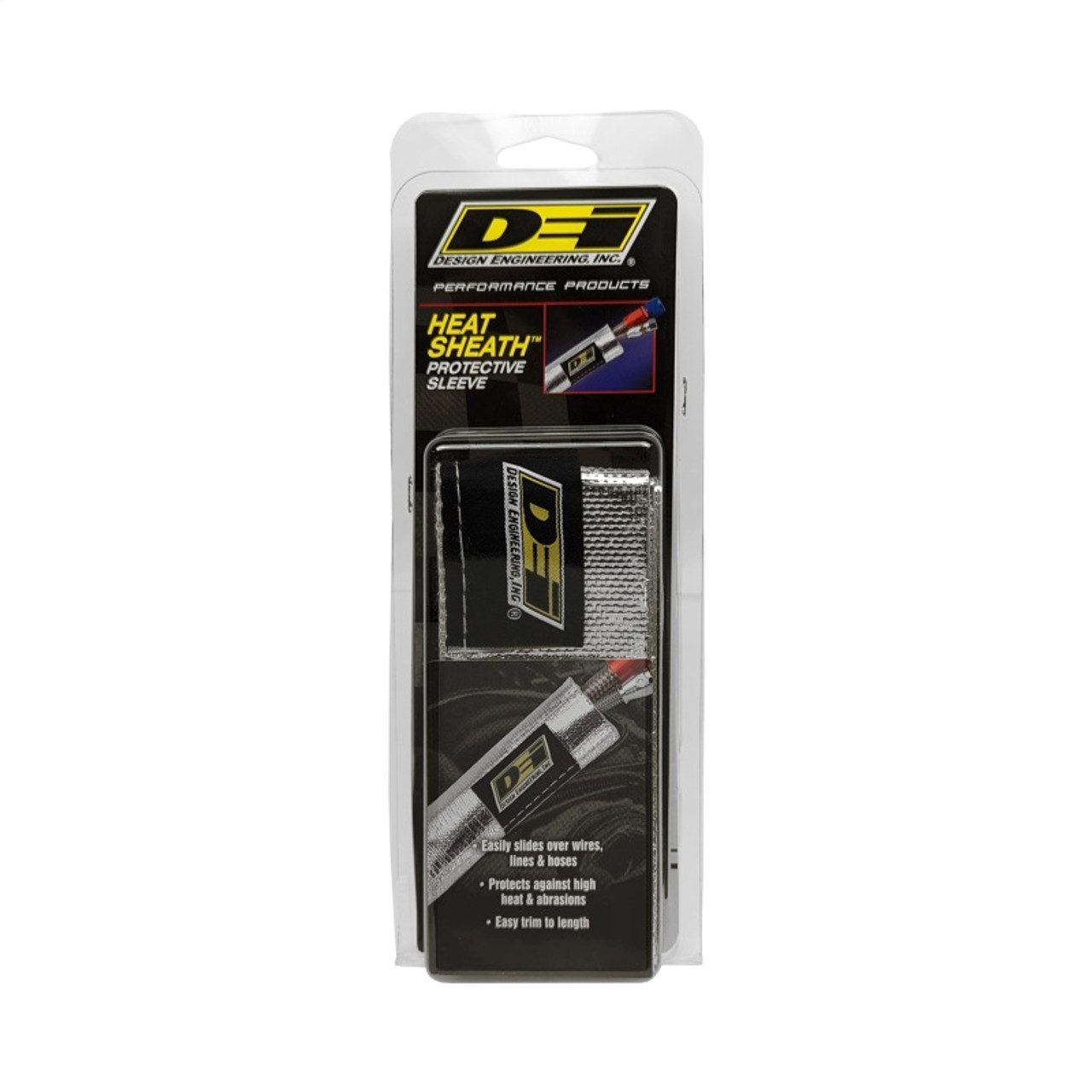 DEI Heat Sheath 1in x 3ft - Aluminized Sleeving - Sewn Edge - 10419