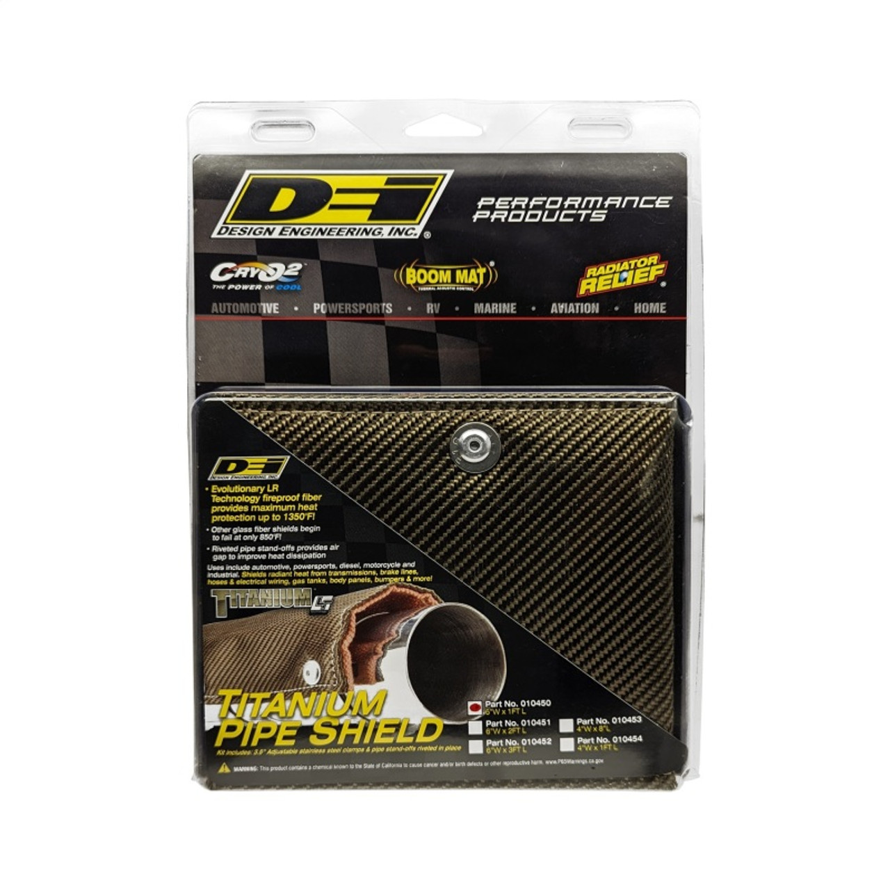 DEI Pipe Shield w/Stainless Steel Clamps - 6in x 12in - Titanium - 10450