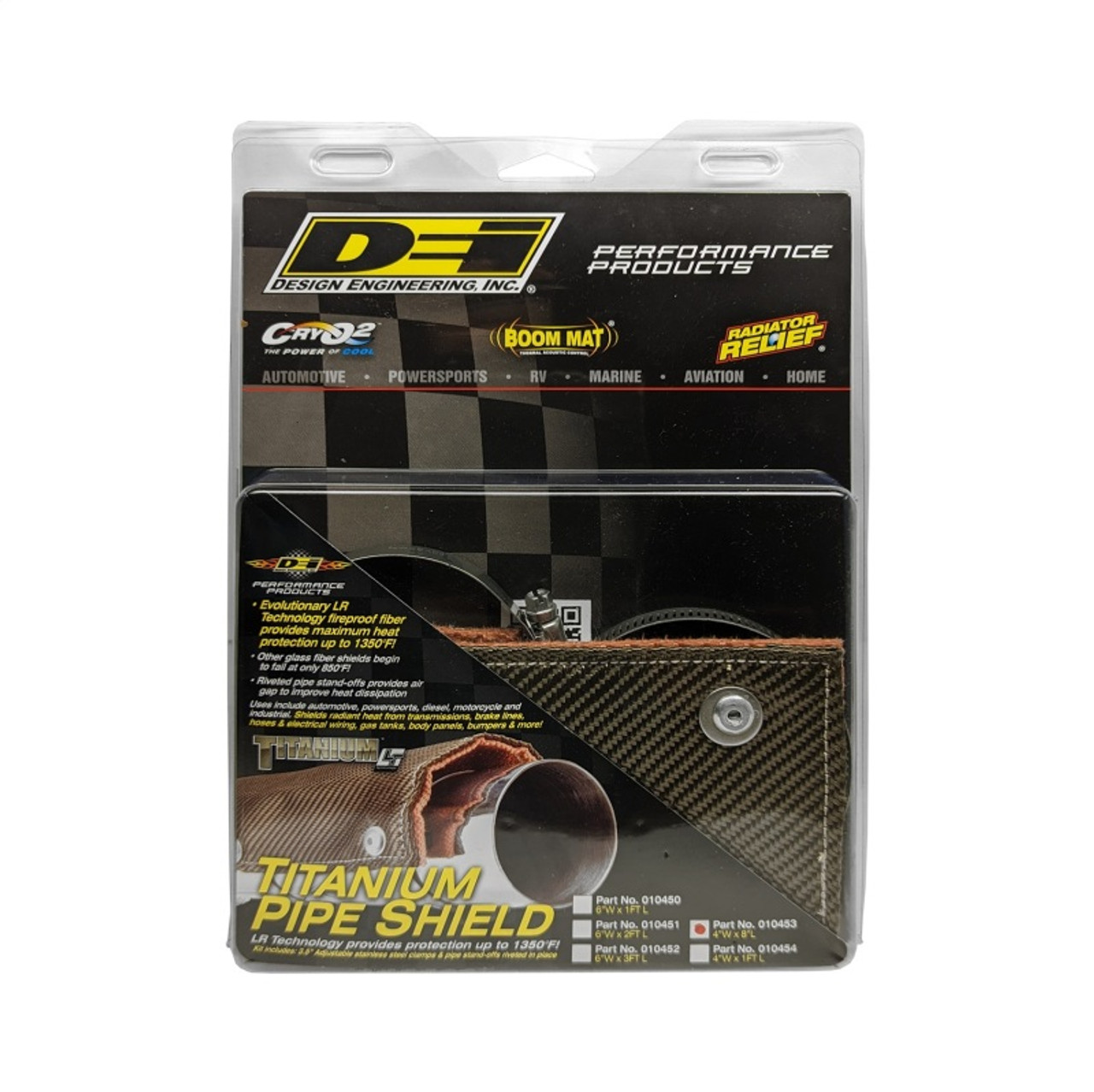 DEI Pipe Shield w/Stainless Steel Clamps - 4in x 8in - Titanium - 10453