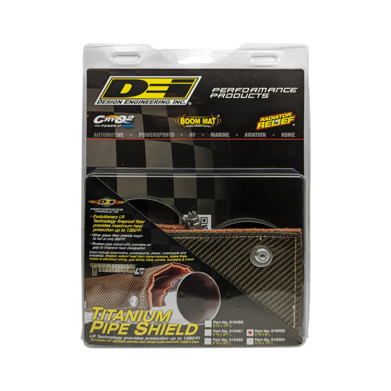 DEI Pipe Shield w/Stainless Steel Clamps - 4in x 8in - Titanium - 10453