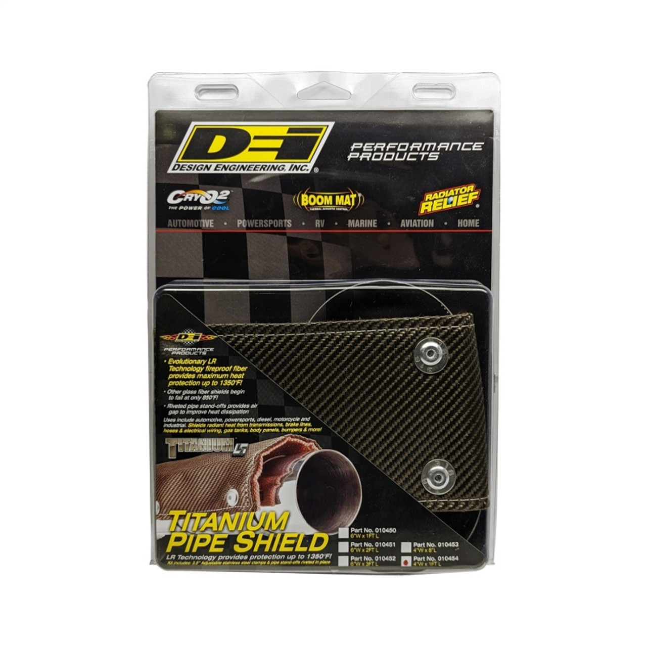 DEI Pipe Shield w/Stainless Steel Clamps - 4in x 12in - Titanium - 10454