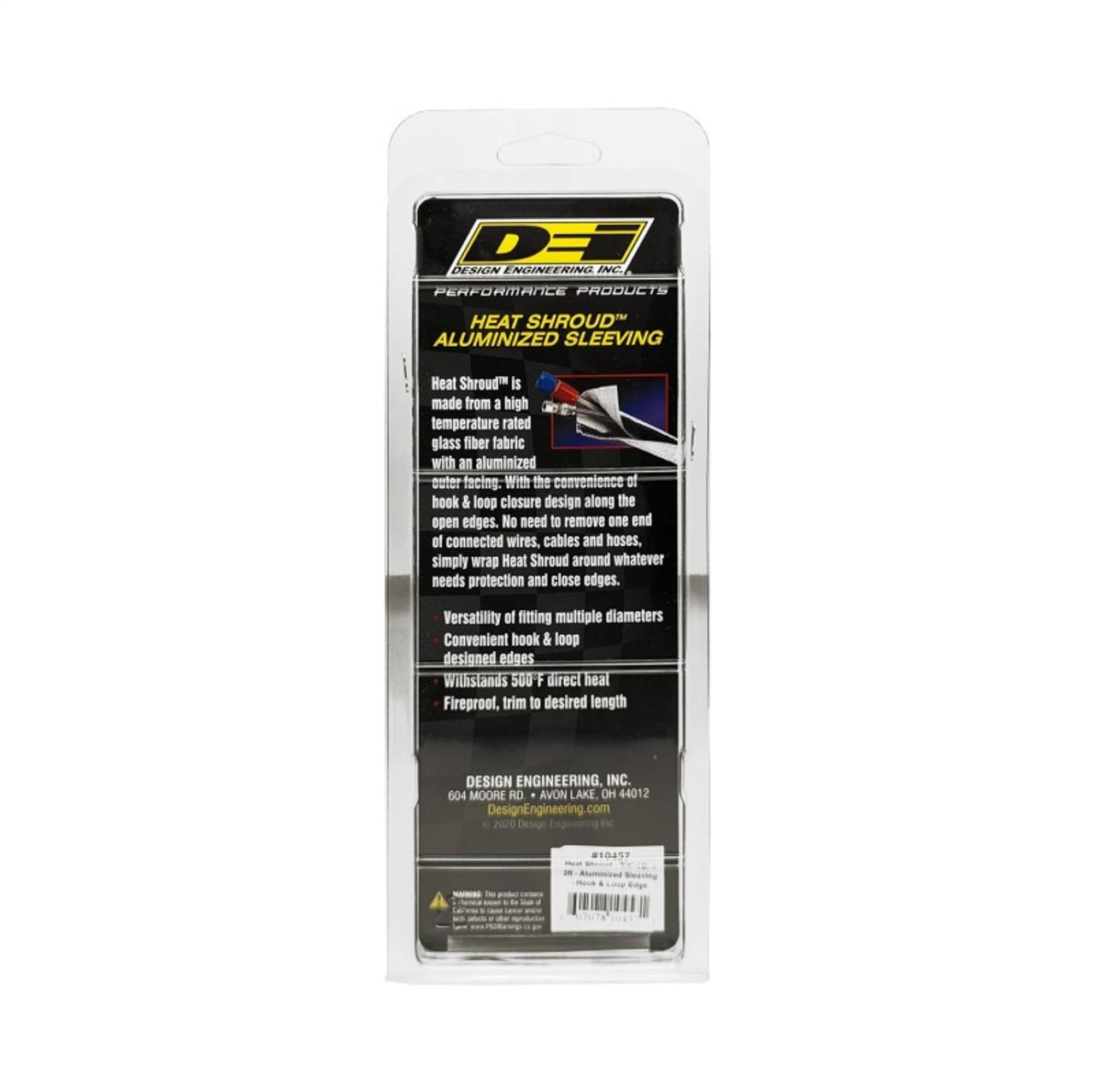 DEI Heat Shroud 3/4in I.D. x 3ft - Aluminized Sleeving - Hook and Loop Edge - 10457