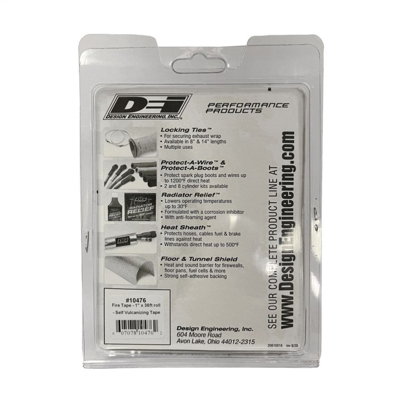 DEI Fire Tape 1in x 36ft Roll - Self Vulcanizing Tape - Black - 10476