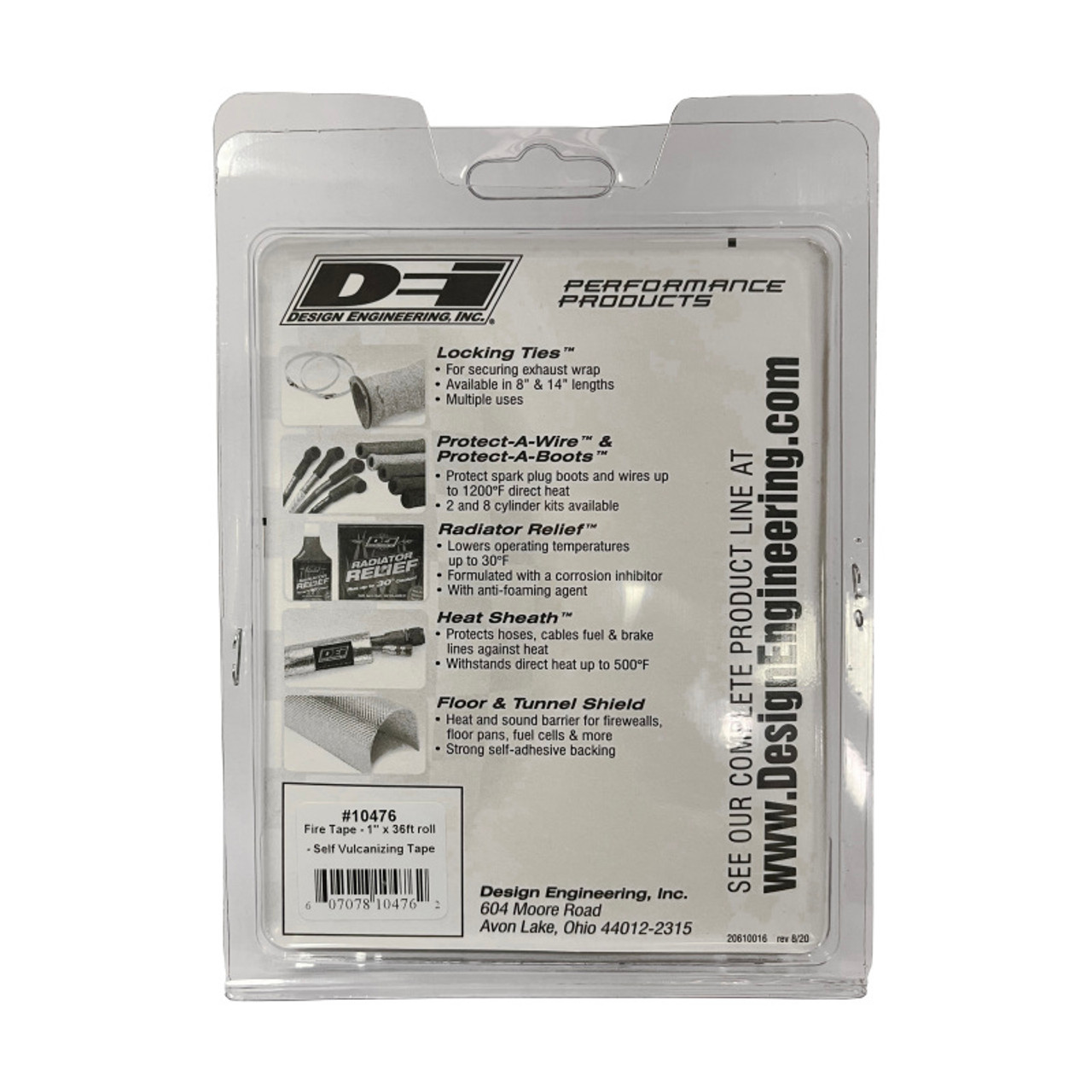 DEI Fire Tape 1in x 36ft Roll - Self Vulcanizing Tape - Black - 10476