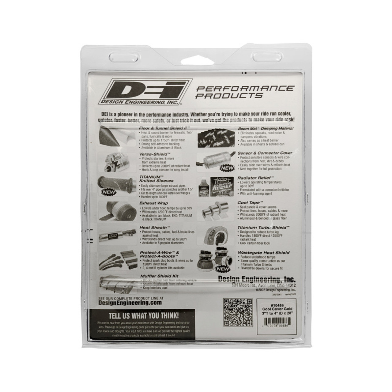 DEI Cool-Cover GOLD 3in to 4in OD Air Tube x 28in L - Air Tube Cover Kit - 10486