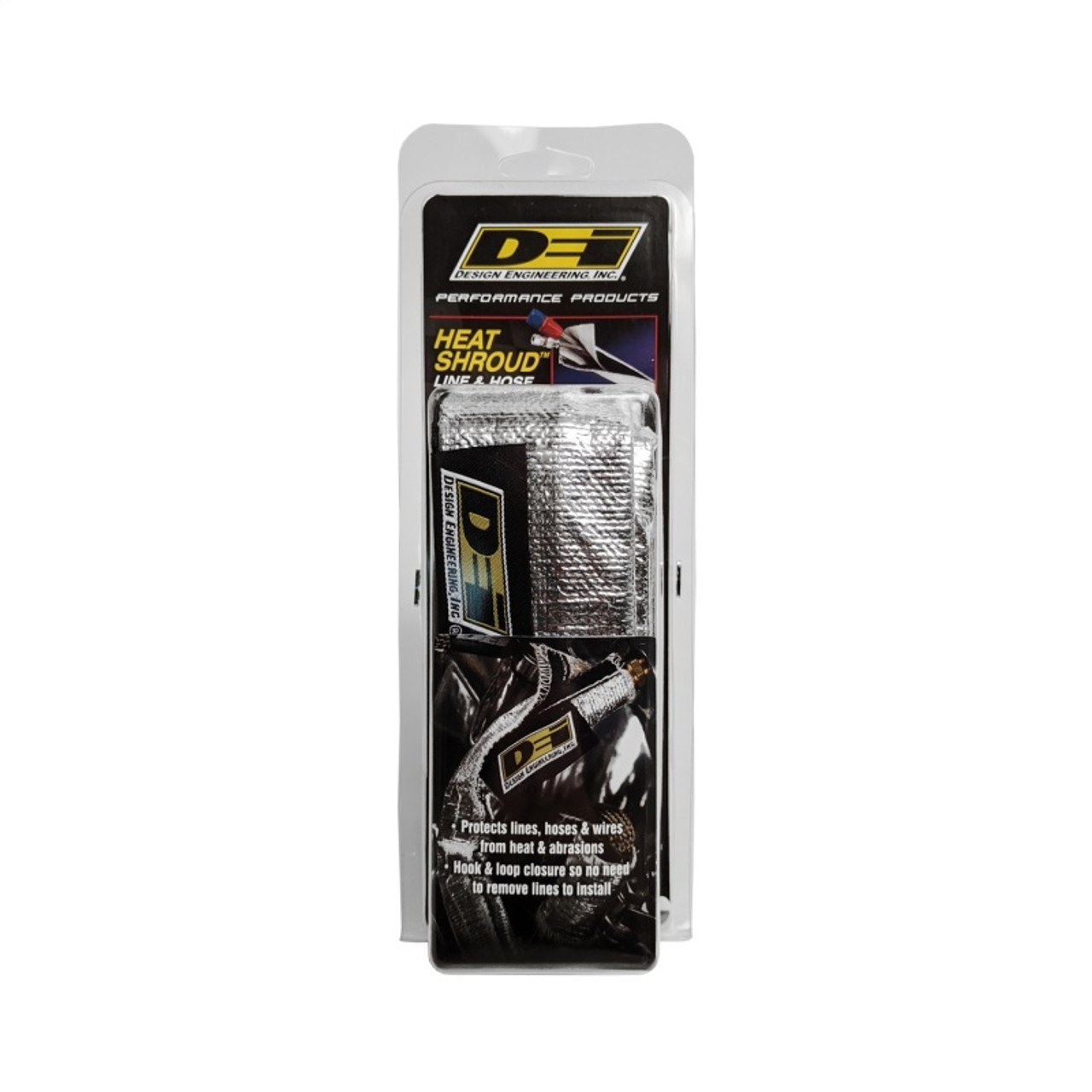 DEI Heat Shroud 2-1/2in x 3ft - Aluminized Sleeving-Hook and Loop Edge - 10487