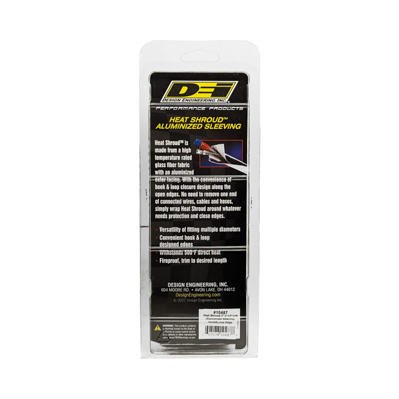 DEI Heat Shroud 2-1/2in x 3ft - Aluminized Sleeving-Hook and Loop Edge - 10487