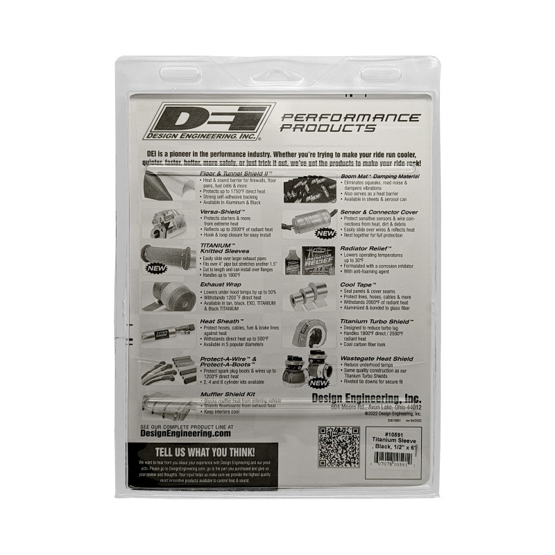 DEI Protect-A-Sleeve 1/2in ID x 6ft Universal - Titanium - 10591