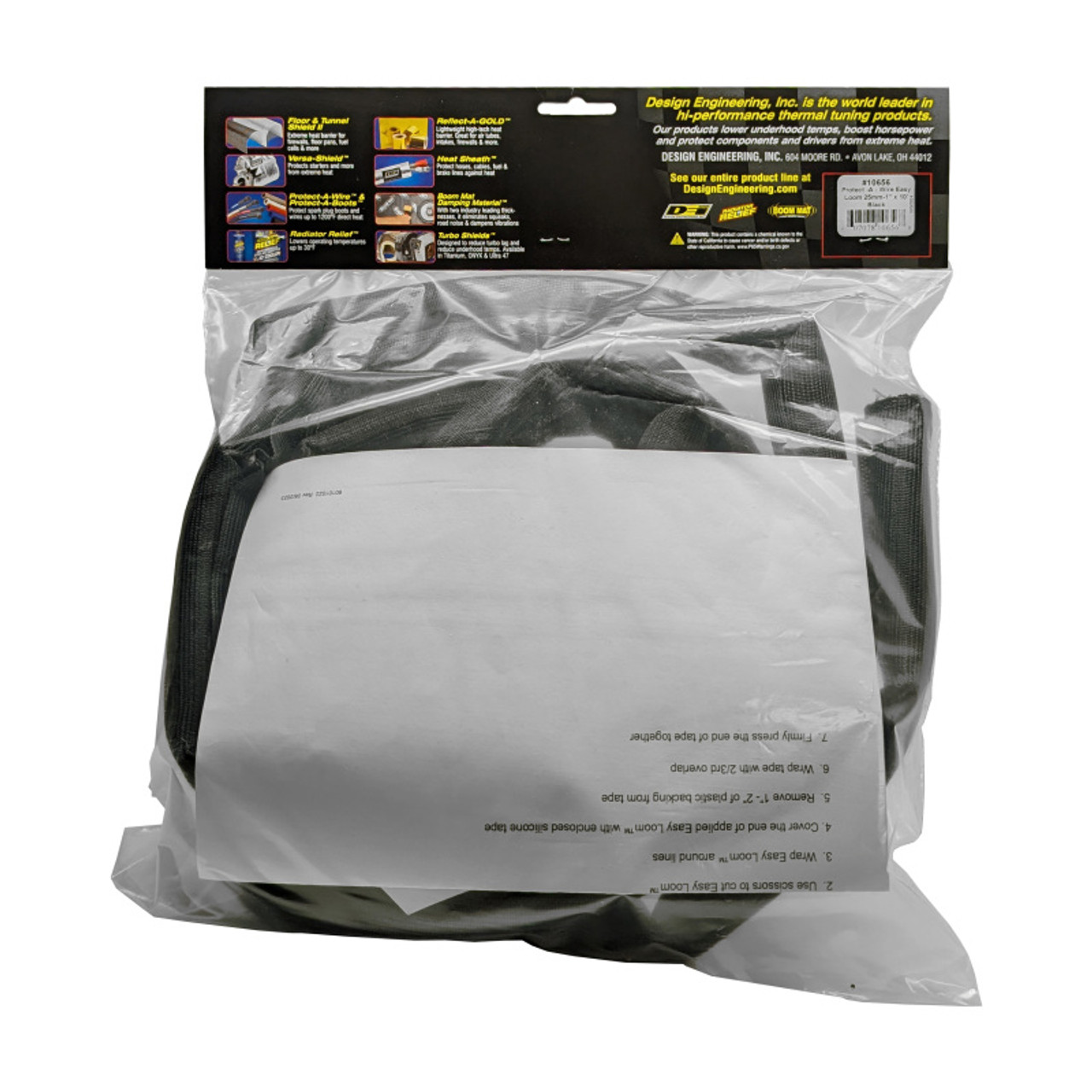 DEI Split Wire Sleeve Easy Loom 25mm-1in x 10 Black - 10656