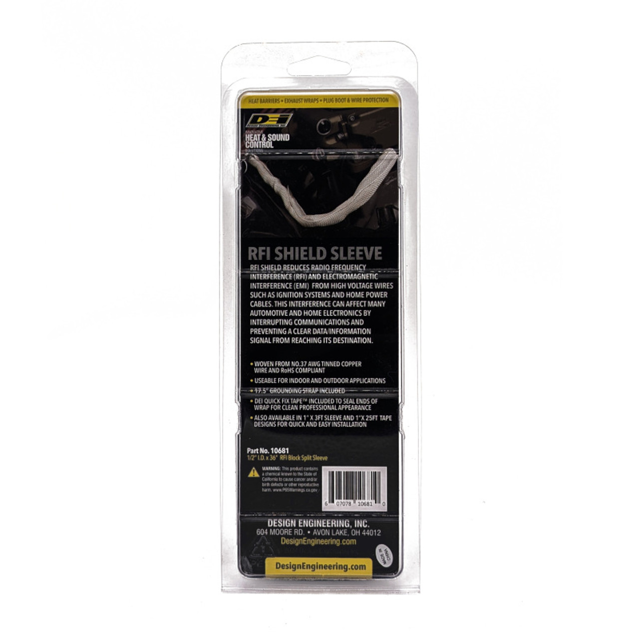 DEI RFI Shield Split Sleeve - 1/2in x 3ft - 10681