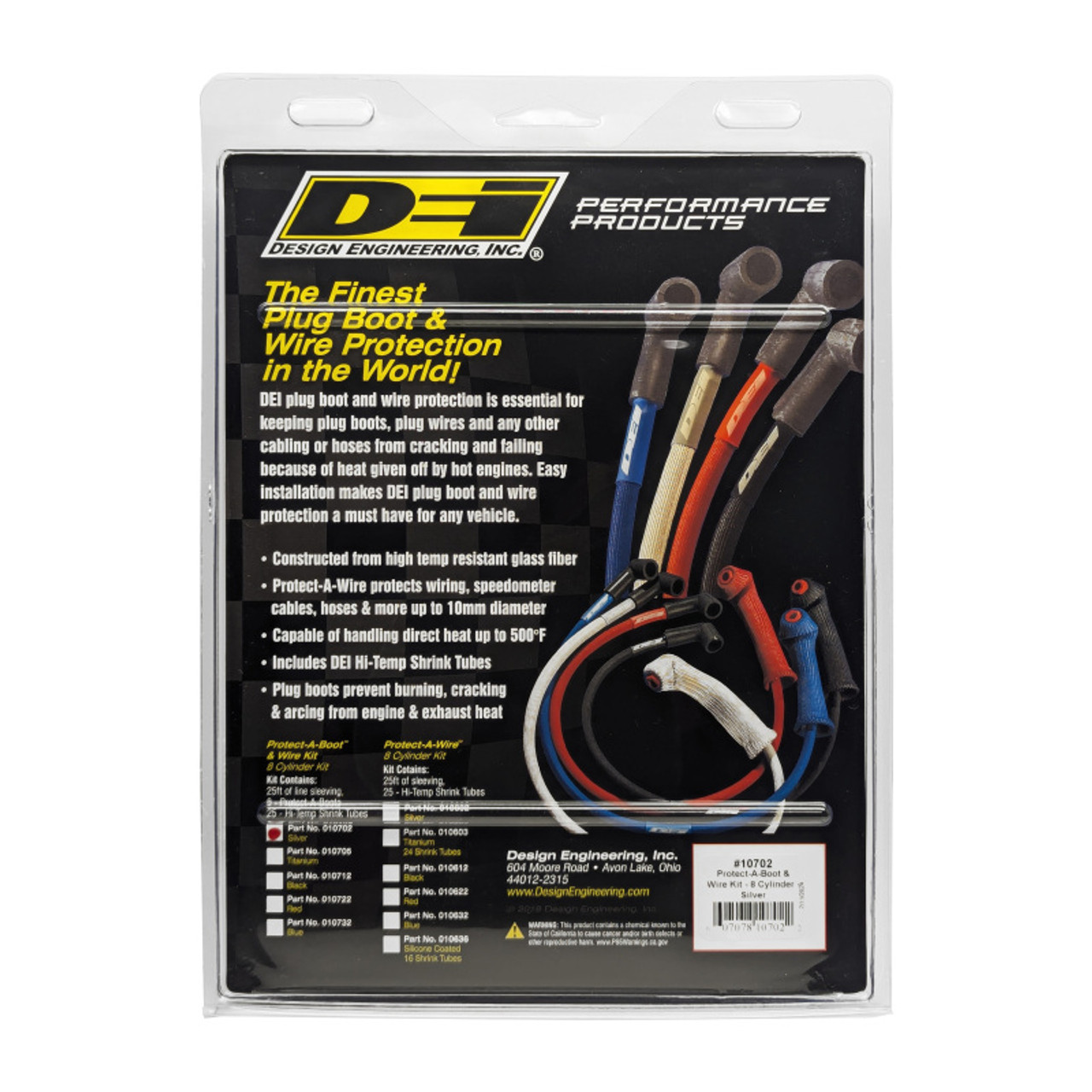 DEI Protect-A-Boot and Wire Kit 8 Cylinder - Silver - 10702