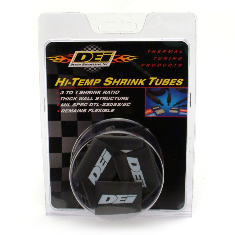DEI Hi-Temp Shrink Tube 12mm x 1.5in - Black - 10811