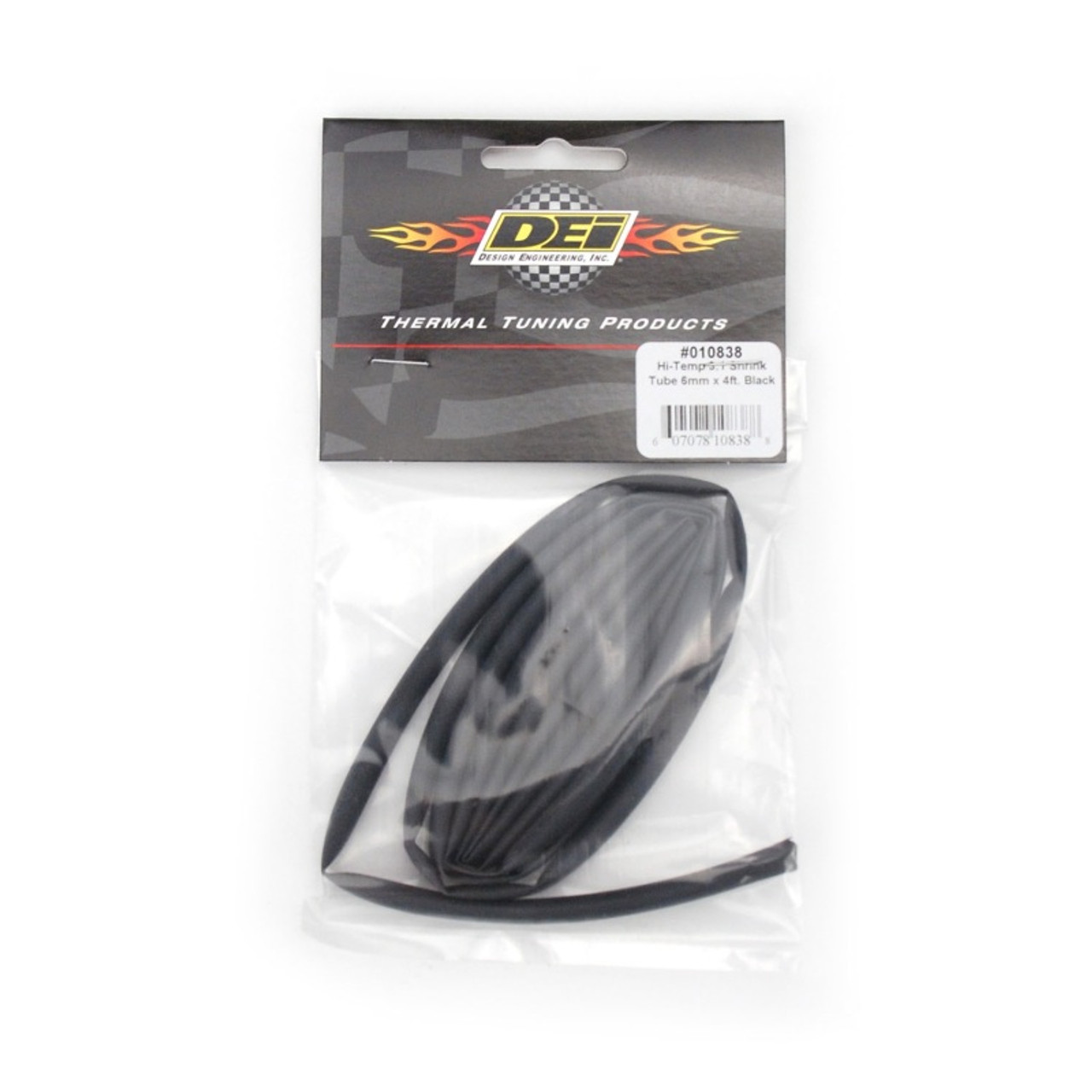DEI Hi-Temp Shrink Tube 6mm x 4ft - Black - 10838