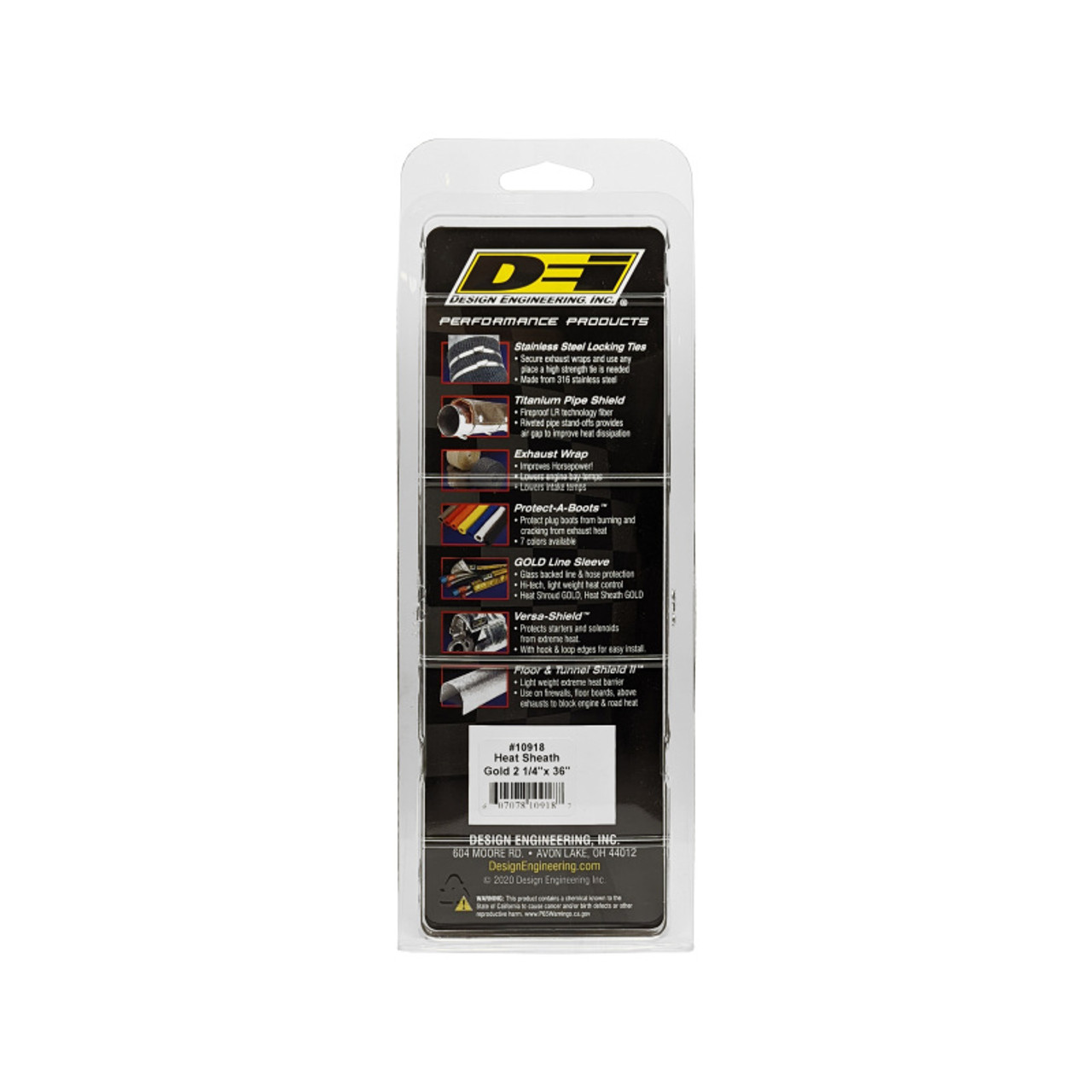 DEI Heat Shroud GOLD 2-1/4in x 36in - 10918