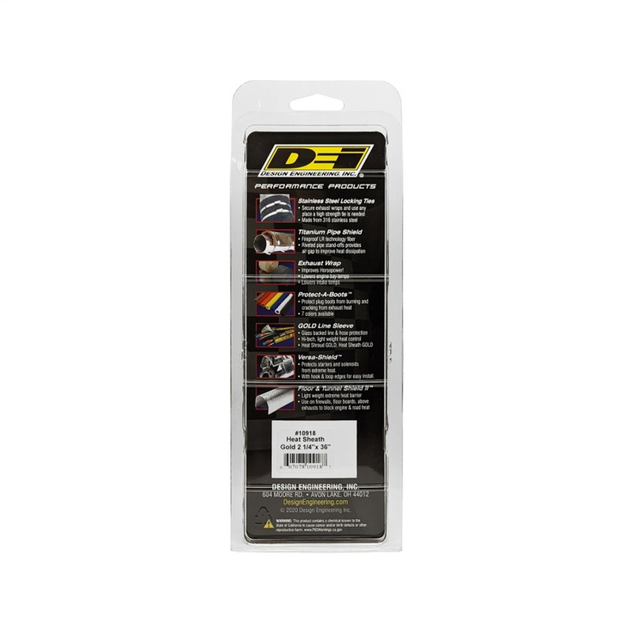 DEI Heat Shroud GOLD 2-1/4in x 36in - 10918