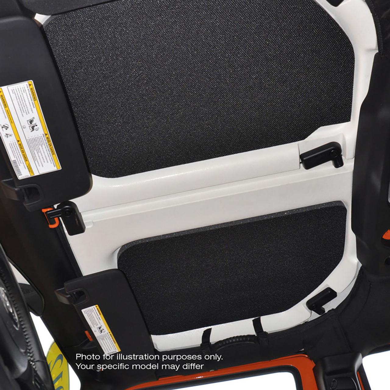 DEI 11-18 Jeep Wrangler JK 2-Door Boom Mat Headliner - 4 Piece - White - 50142