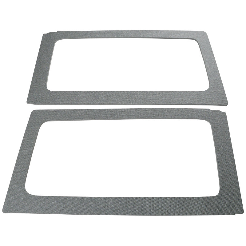 DEI 11-18 Jeep Wrangler JK 2-Door Boom Mat Rear Side Window Trim - 2 Piece - Gray - 50153