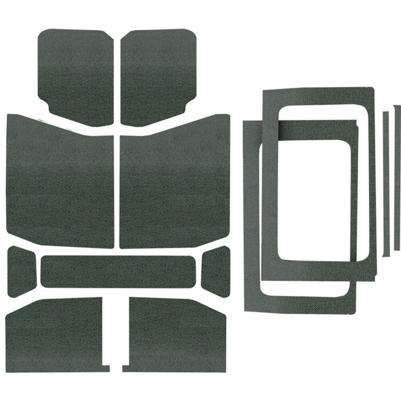 DEI 18-23 Jeep Wrangler JL 4-Door Boom Mat Complete Headliner Kit - 13 Piece - Gray - 50179