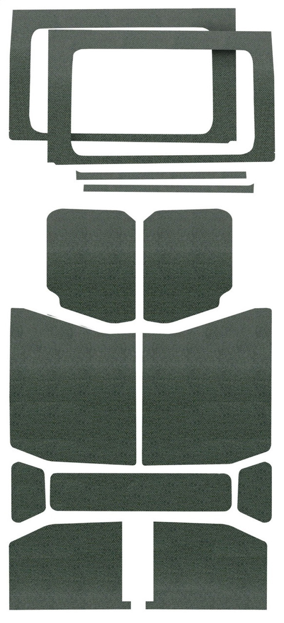 DEI 18-23 Jeep Wrangler JL 4-Door Boom Mat Complete Headliner Kit - 13 Piece - Gray - 50179