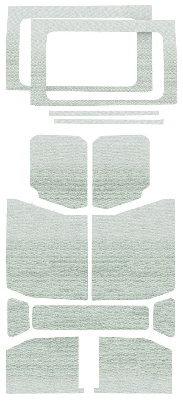 DEI 18-23 Jeep Wrangler JL 4-Door Boom Mat Complete Headliner Kit - 13 Piece - White - 50180