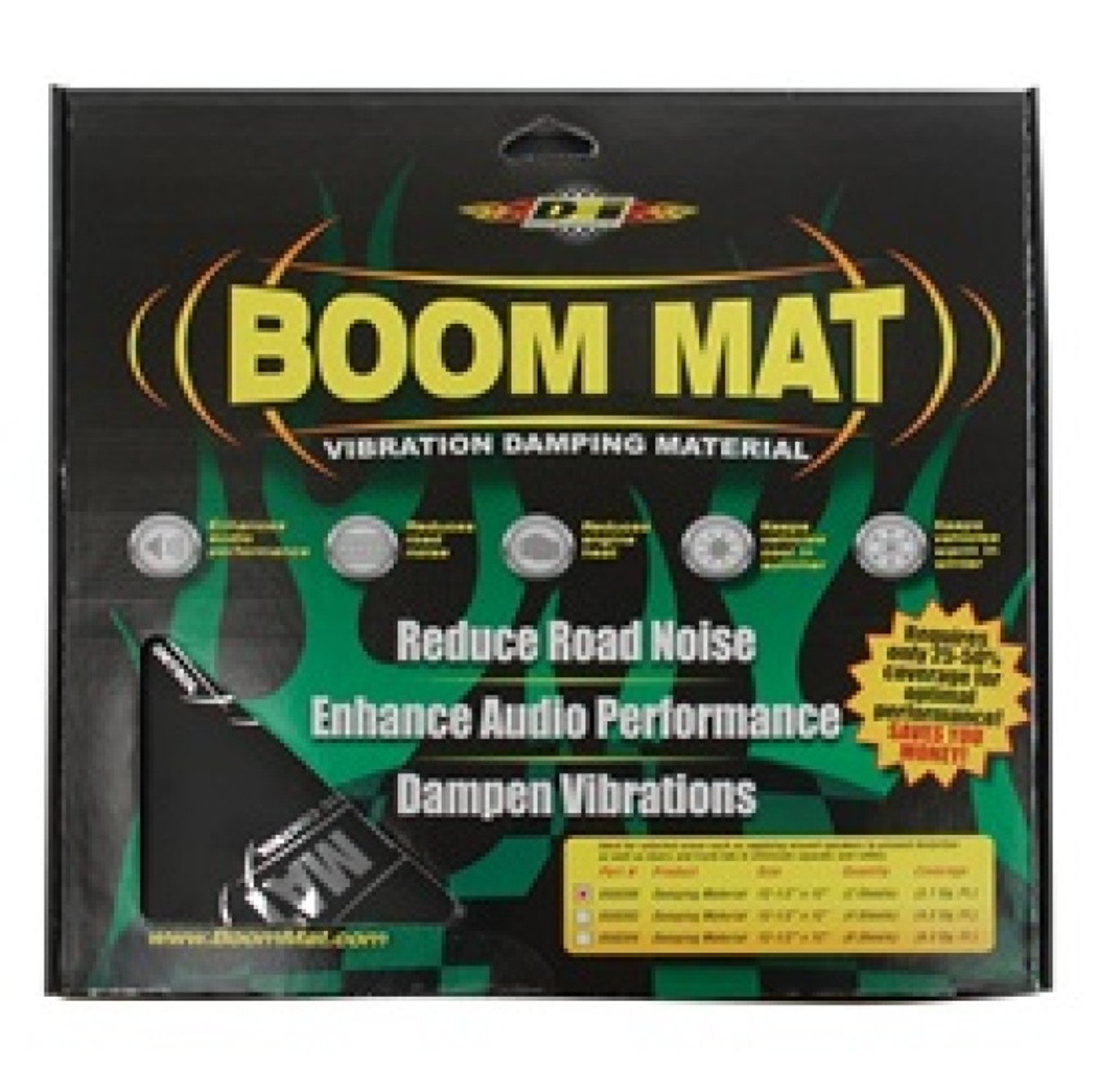 DEI Boom Mat Damping Material - 12in x 12-1/2in (2mm) - 2.1 sq ft - 2 Sheets - 50200