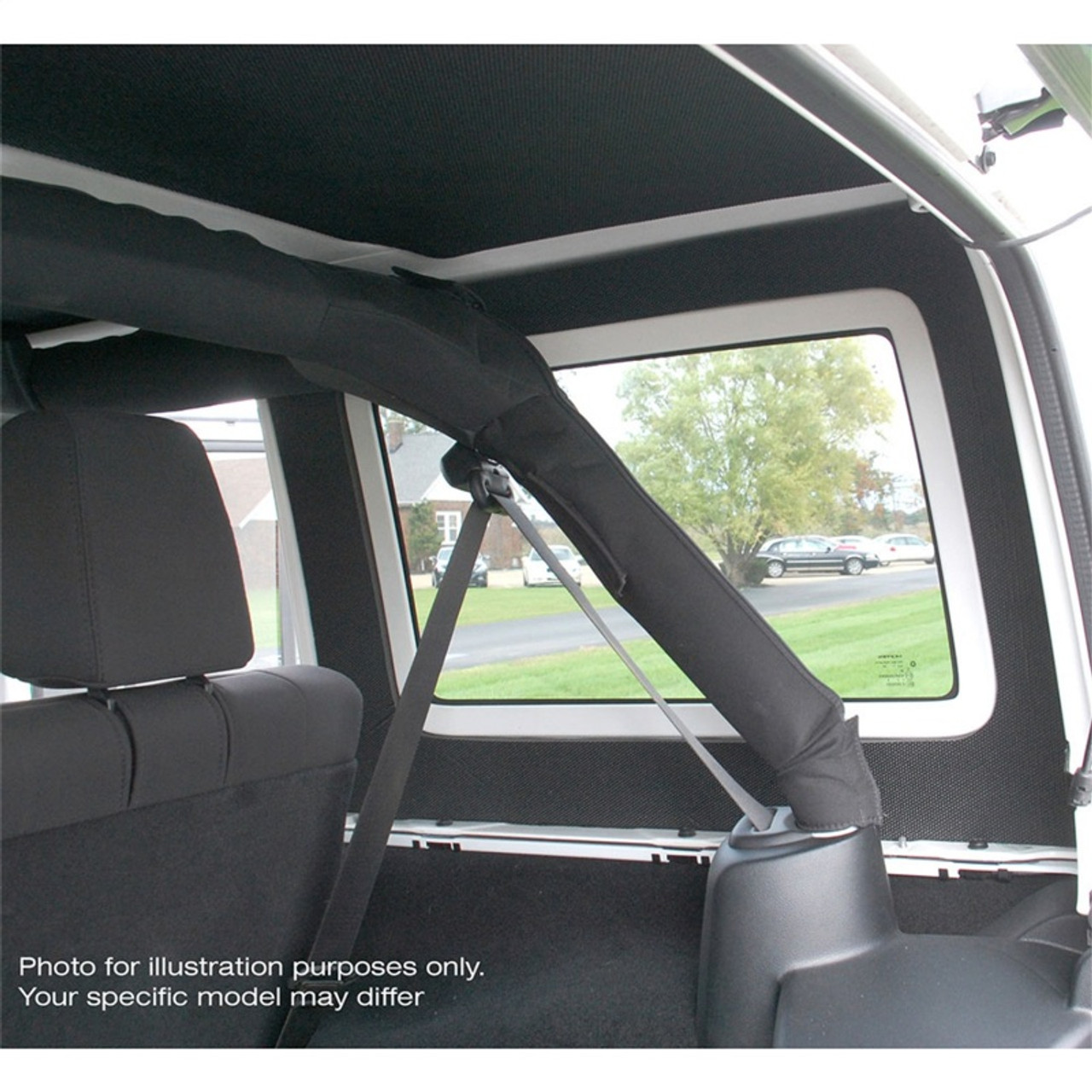 DEI 18-23 Jeep Wrangler JL 2-Door Boom Mat Rear Side Window Trim - 2 Piece - White - 50270