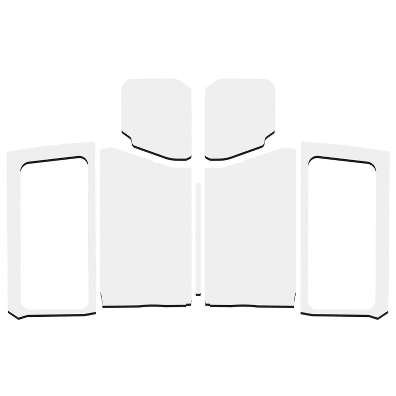 DEI 18-23 Jeep Wrangler JL 2-Door Boom Mat Complete Headliner Kit - 7 Piece - Gray - 50282