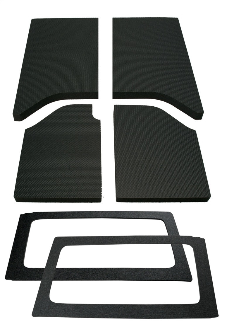 DEI 11-18 Jeep Wrangler JK 2-Door Boom Mat Complete Headliner Kit - 6 Piece - Black - 50285