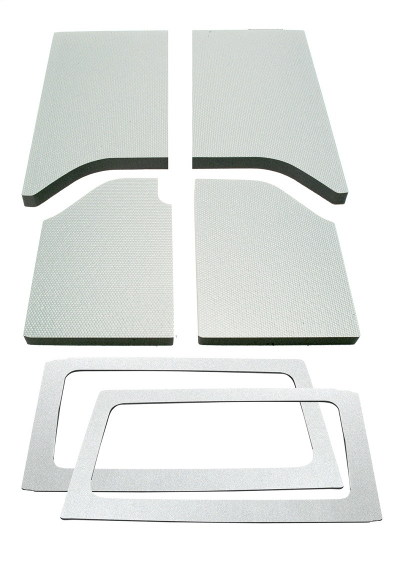 DEI 11-18 Jeep Wrangler JK 2-Door Boom Mat Complete Headliner Kit - 6 Piece - White - 50287