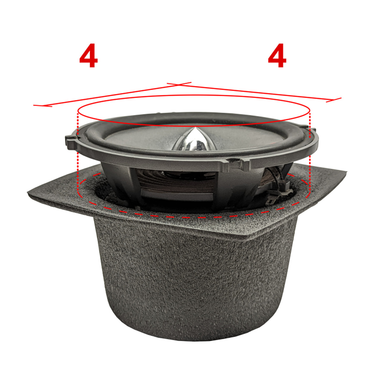 DEI Speaker Baffles 4in Round Slim Pair - 50311