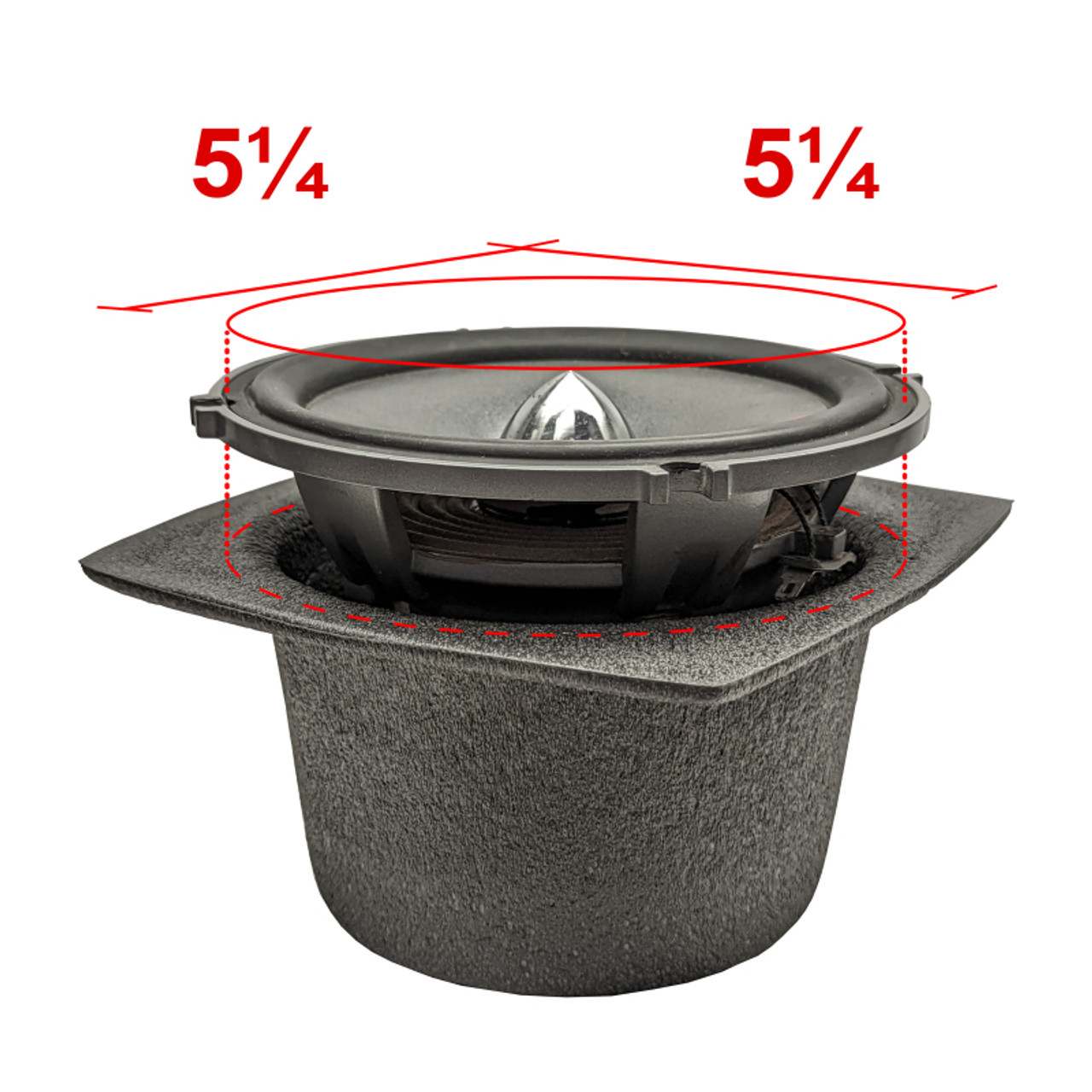 DEI Speaker Baffles 5.25in Round 6.5in Wide 6.5 Height 4in Deep Pair - 50320