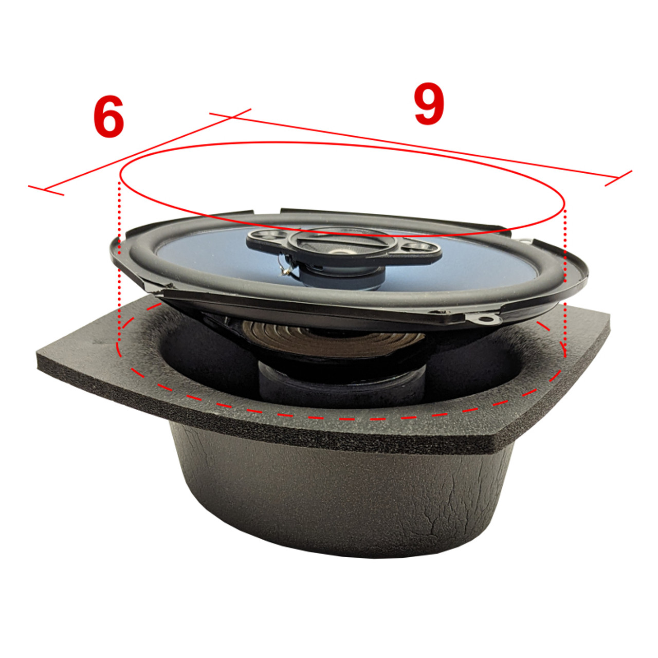 DEI Speaker Baffles 6in x 9in Oval Slim Pair - 50381
