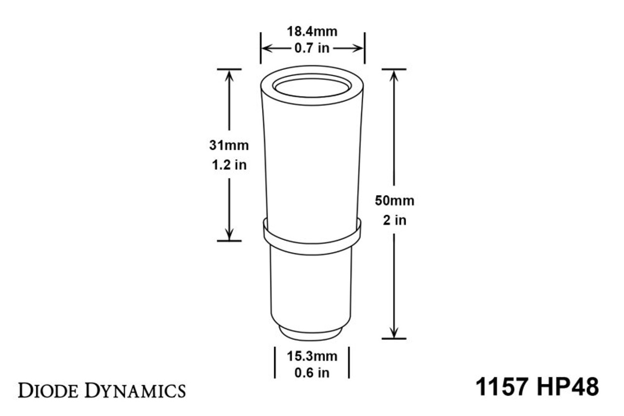 Diode Dynamics 1157 LED Bulb HP48 LED - Amber (Single) - DD0013S