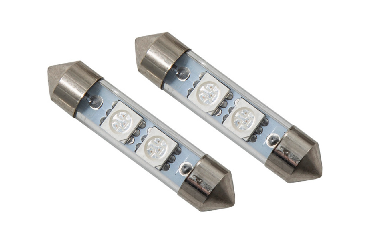 Diode Dynamics 39mm SMF2 LED Bulb - Green (Pair) - DD0089P