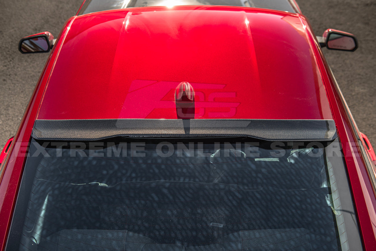 EOS Rear Roof Window Visor Carbon Fiber - 2024+ Mustang S650