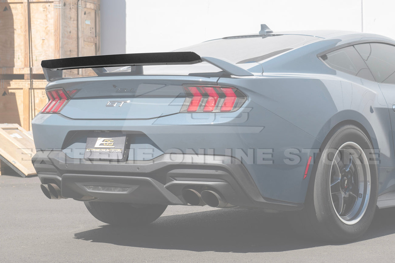 EOS Rear Gurney Flap - Hydro-Dip Carbon Fiber - 2024+ Mustang GT Performance